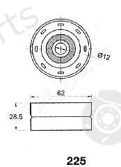 JAPANPARTS part BE-225 (BE225) Tensioner, timing belt