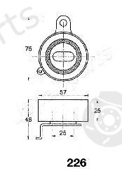  JAPANPARTS part BE-226 (BE226) Tensioner, timing belt