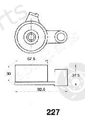  JAPANPARTS part BE-227 (BE227) Tensioner, timing belt