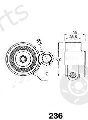 JAPANPARTS part BE-236 (BE236) Tensioner, timing belt