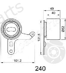  JAPANPARTS part BE-240 (BE240) Tensioner, timing belt