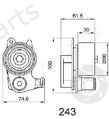  JAPANPARTS part BE-243 (BE243) Tensioner, timing belt
