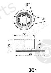  JAPANPARTS part BE-301 (BE301) Tensioner, timing belt