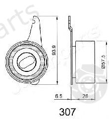  JAPANPARTS part BE-307 (BE307) Tensioner, timing belt