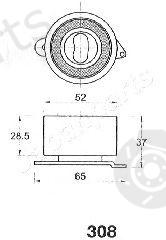  JAPANPARTS part BE-308 (BE308) Tensioner, timing belt