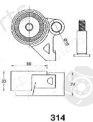  JAPANPARTS part BE-314 (BE314) Tensioner, timing belt