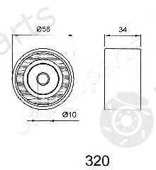  JAPANPARTS part BE-320 (BE320) Tensioner, timing belt