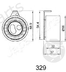  JAPANPARTS part BE-329 (BE329) Tensioner, timing belt