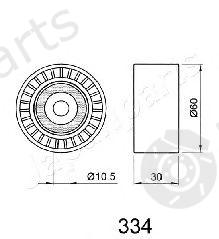  JAPANPARTS part BE-334 (BE334) Tensioner, timing belt