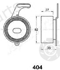  JAPANPARTS part BE-404 (BE404) Tensioner, timing belt