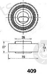  JAPANPARTS part BE-409 (BE409) Tensioner, timing belt