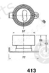  JAPANPARTS part BE-413 (BE413) Tensioner, timing belt