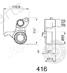  JAPANPARTS part BE-416 (BE416) Tensioner, timing belt