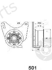  JAPANPARTS part BE-501 (BE501) Tensioner, timing belt