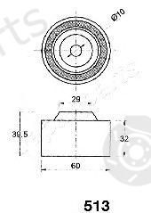  JAPANPARTS part BE-513 (BE513) Tensioner, timing belt