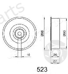  JAPANPARTS part BE-523 (BE523) Tensioner, timing belt