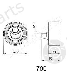  JAPANPARTS part BE-700 (BE700) Tensioner, timing belt