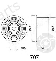  JAPANPARTS part BE-707 (BE707) Tensioner, timing belt