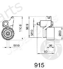  JAPANPARTS part BE-915 (BE915) Tensioner, timing belt