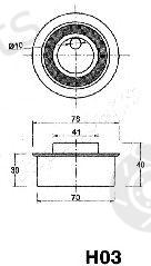  JAPANPARTS part BE-H03 (BEH03) Tensioner, timing belt