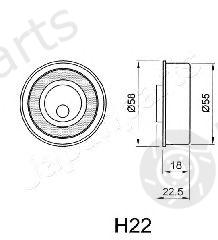  JAPANPARTS part BE-H22 (BEH22) Tensioner, timing belt