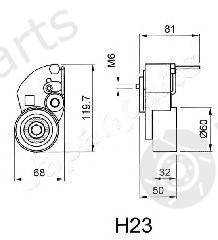  JAPANPARTS part BE-H23 (BEH23) Tensioner, timing belt