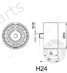  JAPANPARTS part BE-H24 (BEH24) Tensioner, timing belt