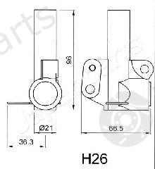  JAPANPARTS part BE-H26 (BEH26) Tensioner, timing belt