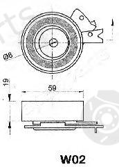  JAPANPARTS part BE-W02 (BEW02) Tensioner, timing belt