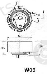  JAPANPARTS part BE-W05 (BEW05) Tensioner, timing belt