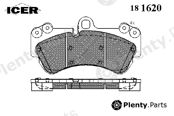  ICER part 181620 Brake Pad Set, disc brake