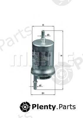  MAHLE ORIGINAL part KL176/6D (KL1766D) Fuel filter