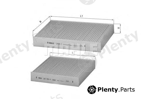  MAHLE ORIGINAL part LA191/S (LA191S) Filter, interior air