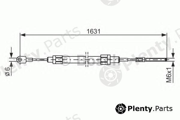  BOSCH part 1987477067 Cable, parking brake