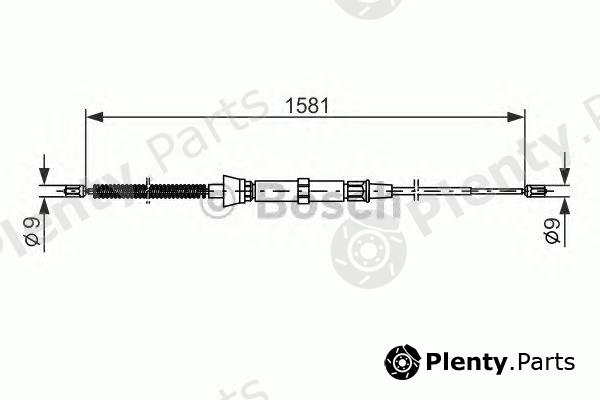  BOSCH part 1987477205 Cable, parking brake