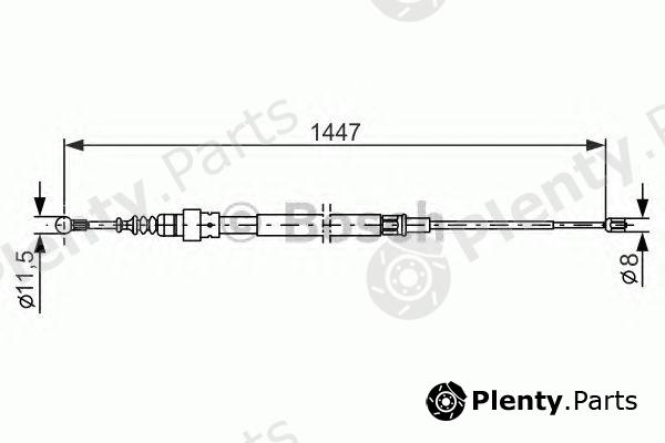  BOSCH part 1987477802 Cable, parking brake