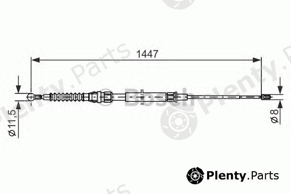  BOSCH part 1987477958 Cable, parking brake
