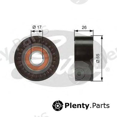  GATES part T36376 Deflection/Guide Pulley, v-ribbed belt