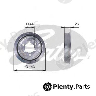  GATES part TVD1055 Belt Pulley, crankshaft