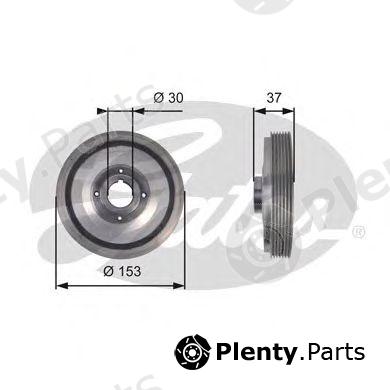  GATES part TVD1067 Belt Pulley, crankshaft