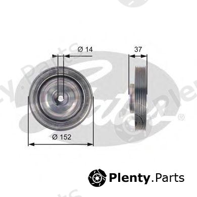  GATES part TVD1087 Belt Pulley, crankshaft