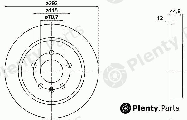  TEXTAR part 92205703 Brake Disc