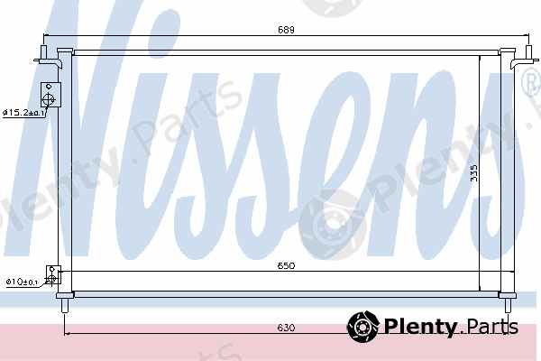  NISSENS part 940162 Condenser, air conditioning