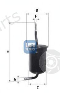  UFI part 31.517.00 (3151700) Fuel filter