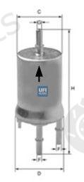  UFI part 31.840.00 (3184000) Fuel filter