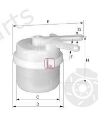  SOFIMA part S3106B Fuel filter