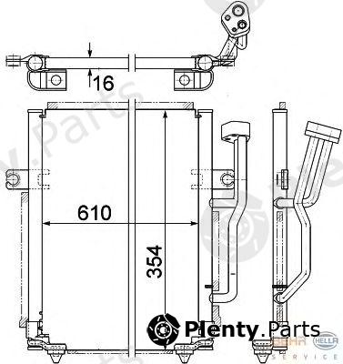  HELLA part 8FC351036-661 (8FC351036661) Condenser, air conditioning