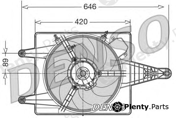  DENSO part DER01010 Fan, radiator