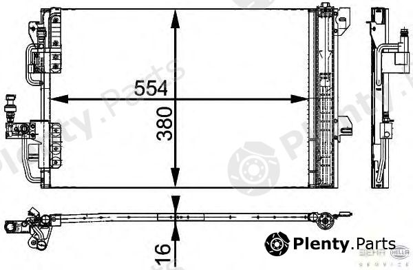  HELLA part 8FC351317-531 (8FC351317531) Condenser, air conditioning