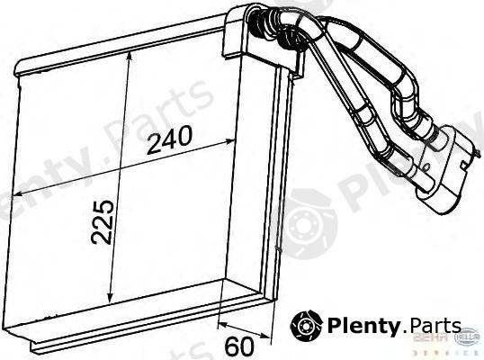  HELLA part 8FV351330721 Evaporator, air conditioning